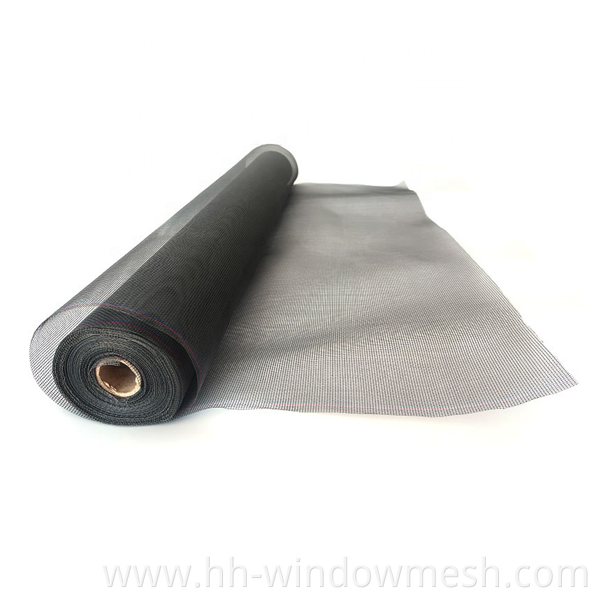 Rolling window screen gray /black stiff fiberglass insect screen